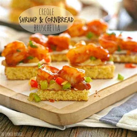 Creole Shrimp And Cornbread Bruschetta