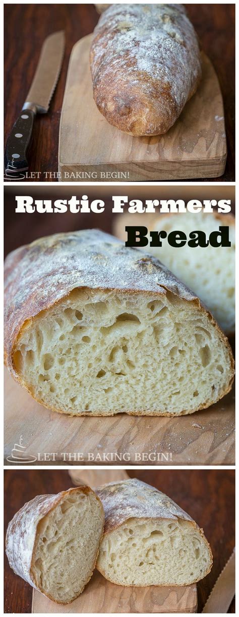 Rustic Farmers Bread Golden Crackly Crust With Chewy Crumb A Few