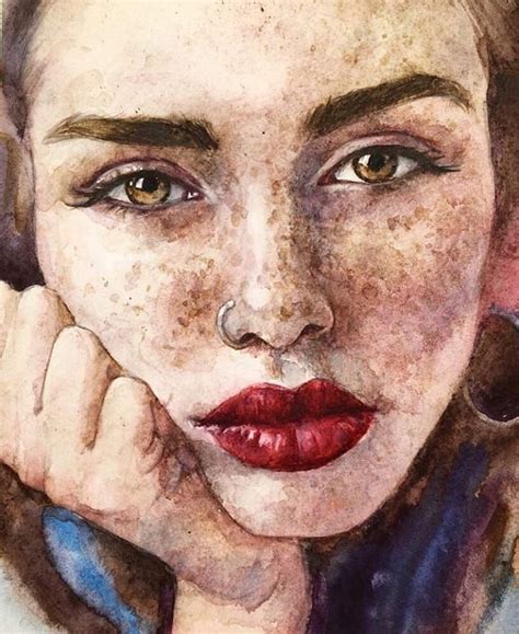 Watercolor Face Watercolor Portraits Portrait Drawing Portrait