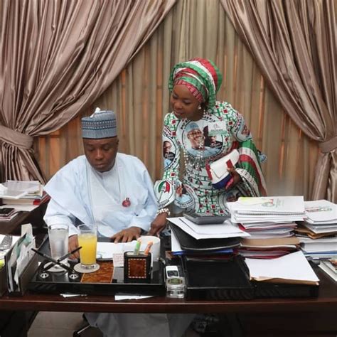 .the senate, bukola saraki, over alleged misappropriation of public funds and money laundering. Cute Pictures Of Toyin And Bukola Saraki In His Office ...