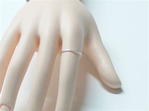 Thin 1mm Sterling Silver Stacking Ring Etsy