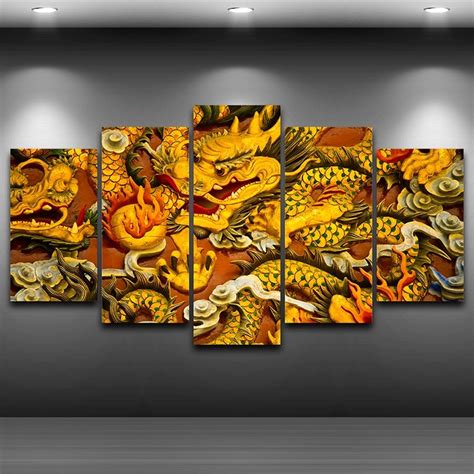 Chinese Dragon Framed Printed Wall Art Picture Artistic