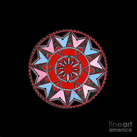 Red Black Native Maori Mandala Painting By Naomi Matthew Fine Art America