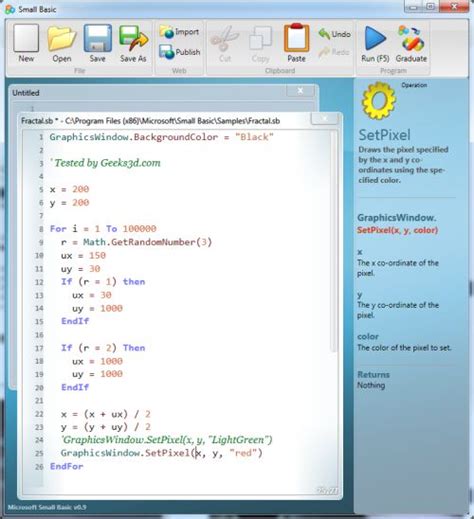 Microsoft Small Basic Programming For The Beginner Geeks3d