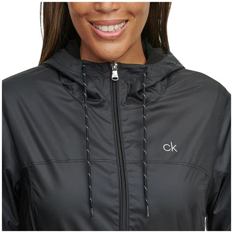 Calvin Klein Womens Windbreaker Jacket Black Costco Au