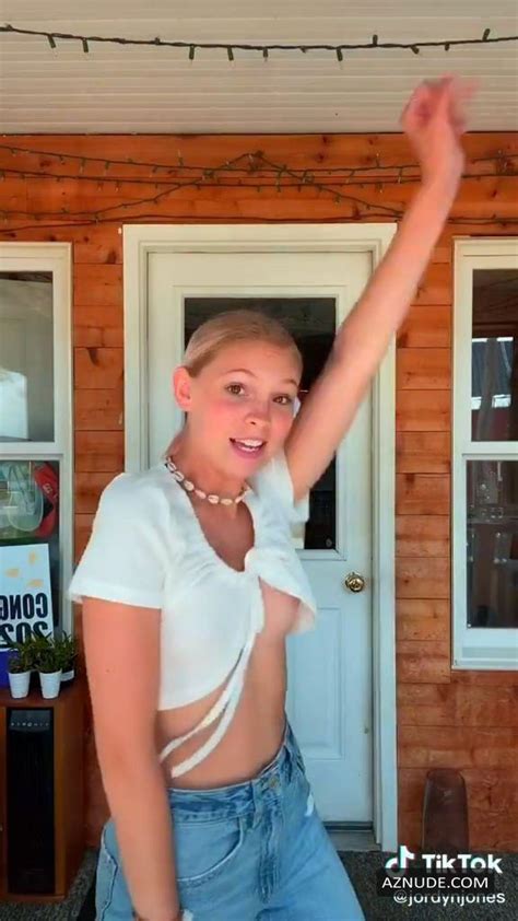 Jordyn Jones Shows Her Small Nude Tits While Dancing In A White T Shirt