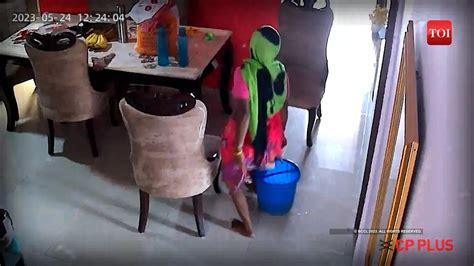 Cctv Captures Maid Wipes The Flat With Her Urine Viral Videos Times