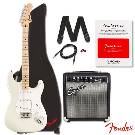 Squier Stratocaster By Fender Electric Guitar Bundle In