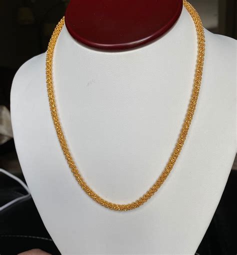 22k Solid Gold Chain Etsy