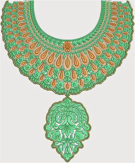 This embroidery neck designs simple and v shape ,it's use salwar kameez and pakistani kurtis. Embdesigntube: Religious Clothing Neck Embroidery Designs