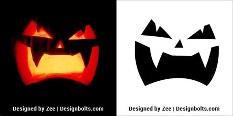 10 Simple Easy Pumpkin Carving Stencils Templates