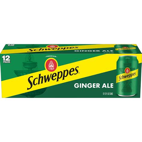 Schweppes Ginger Ale Soda 12 Fl Oz Cans 12 Pack