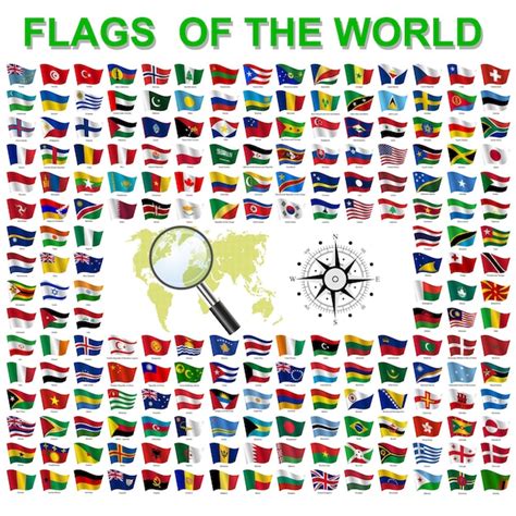 Conjunto De Mundo Bandeiras Dos Estados Soberanos Bandeiras My XXX