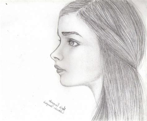 Side Profile Face Woman Sketch At PaintingValley Com Explore Collection Of Side Profile Face