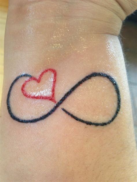 Infinity Heart Tattoo Heart With Infinity Tattoo Infinity Tattoos Bff Tattoos Friend Tattoos