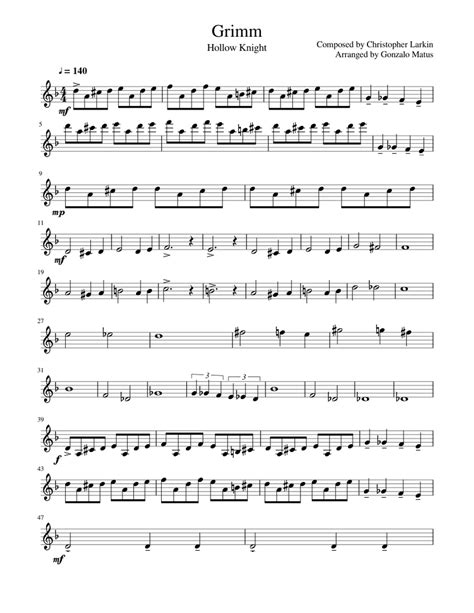 Sonata for violin and harp in d minor: Grimm - Violin Solo Sheet music for Violin | Download free in PDF or MIDI | Musescore.com