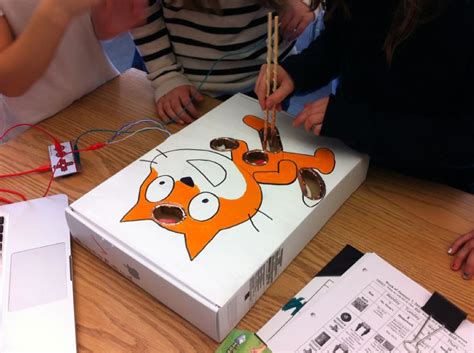 Most cats like to scratch just after they've woken up, so. Students playing #scratch Operation with a #makeymakey # ...