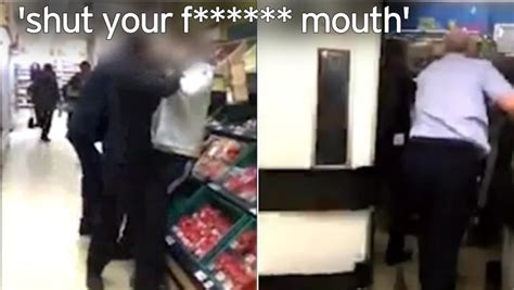 Dramatic Video Of Tesco Staff Tackling Suspected Shoplifter While Shouting Shut Your F