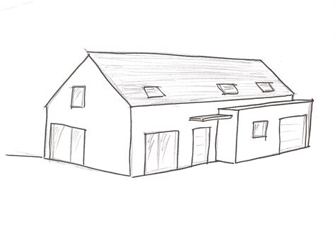 Dessin De Maison En Perspective Facile