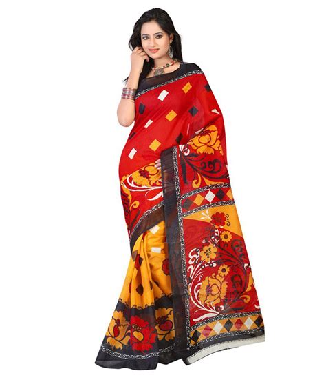 Sonali Designer Red Bhagalpuri Silk Saree Buy Sonali Designer Red
