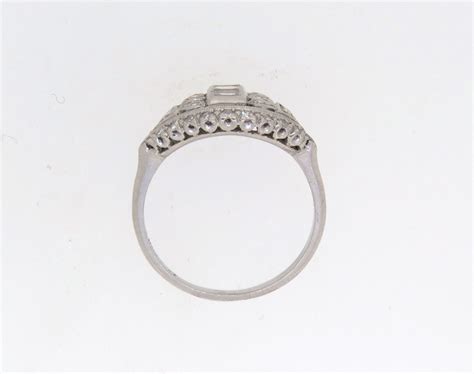 1930s Platinum Diamond Cluster Ring Berridges Jewellers Ipswich