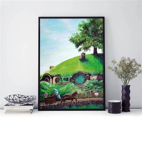 Lord Of The Rings The Shire Landscape Painting Wall Art Poster