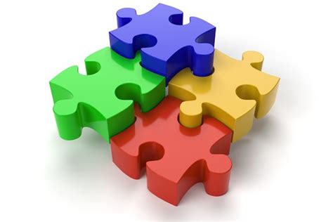 Four Jigsaw Puzzle Pieces | High-Quality Stock Photos ~ Creative Market