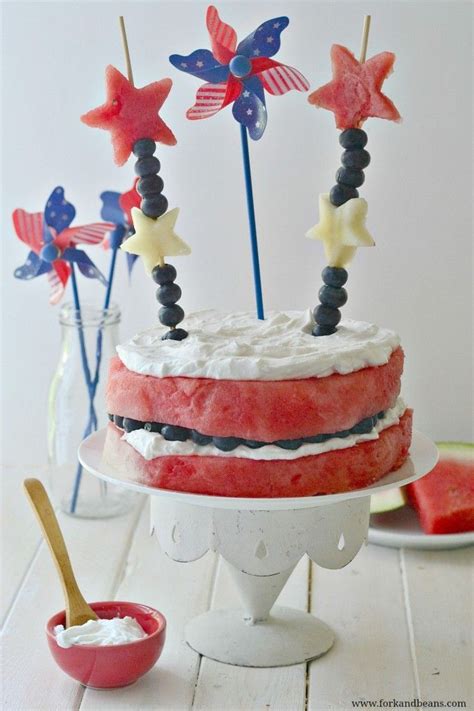 4th Of July Watermelon Cake Recipe Party Food Vegan