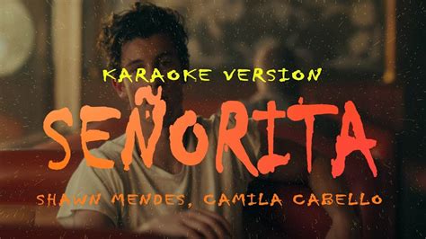Shawn Mendes Camila Cabello Señorita Karaoke Version Youtube