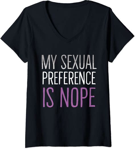 Damen My Sexual Preference Is Nope Funny Lgbtqia Asexuelle Pride T