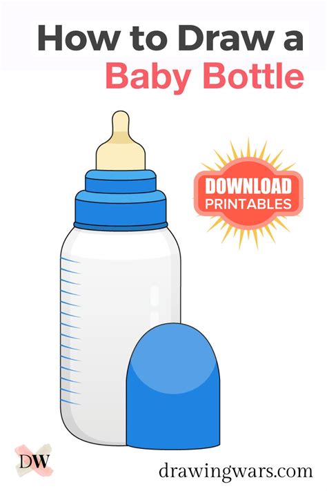 How To Draw A Baby Bottle Step By Step Easy Drawing And Painting