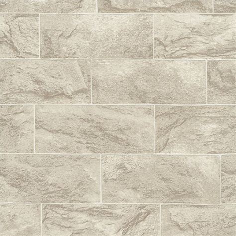 Erismann Brix Rectangular Stone Brick Textured Wallpaper Beige 6706 02