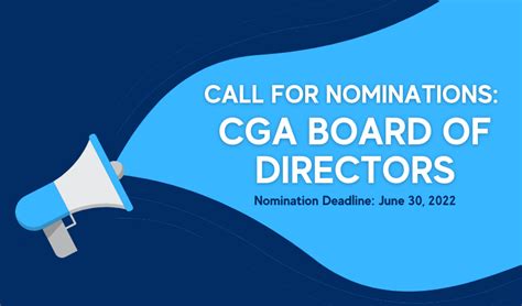 Call For Nominations Cga Board Of Directors Compressed Gas Association