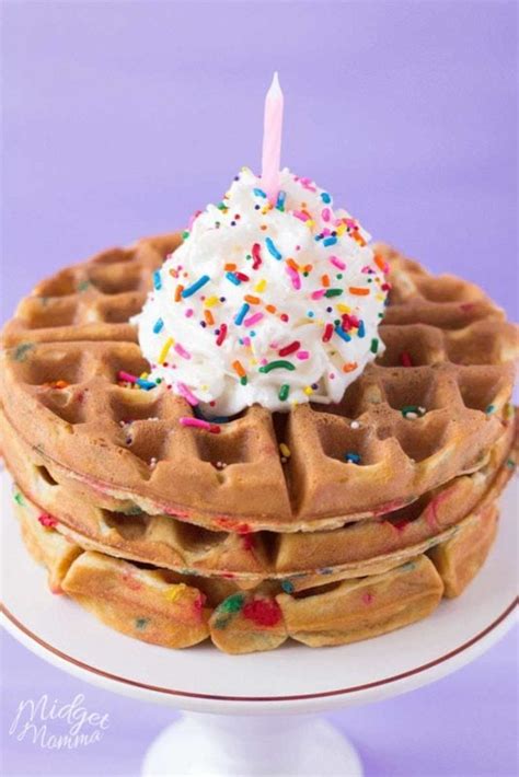 Funfetti Birthday Cake Waffles