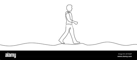 Persona Caminando Dibujo Silueta Imágenes De Stock En Blanco Y Negro