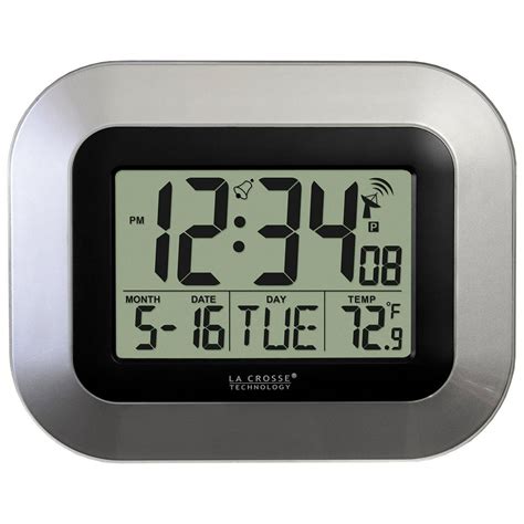La Crosse Technology Wt 8005u S Atomic Digital Wall Clock With Indoor
