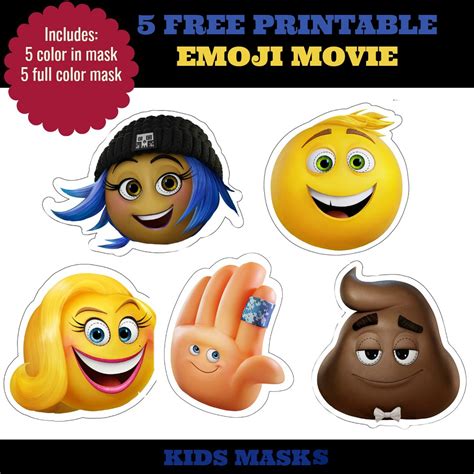 Because number of years back, wallpapers will become top rated decision to beautify the room, residence. 5 FREE PRINTABLE EMOJI MOVIE MASK FOR KIDS