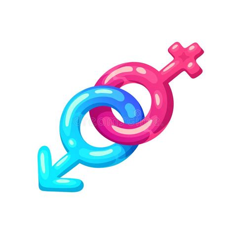 Ikona Płci Symbol Samca Płci żeńskiej I Jednopłciowej Objaw Kobiet