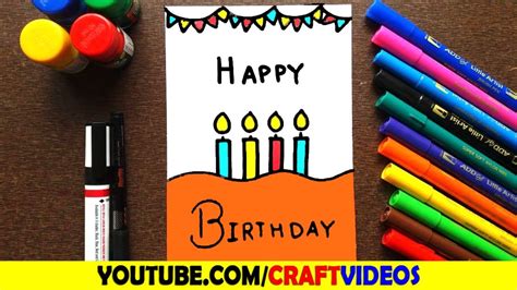 How To Draw Birthday Card For Friend Youtube