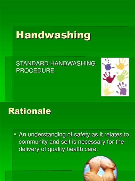 Handwashing 1 Ppt Hand Washing Hygiene