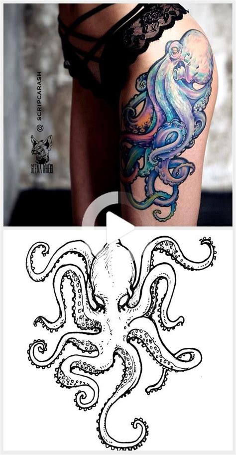Octopus Tattoo On The New Thigh School By Stanislav Skripkarash On