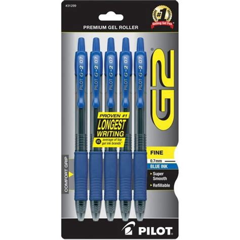 Pilot G2 Retractable Premium Gel Ink Roller Ball Pens Fine Point 5