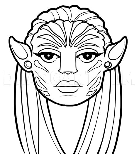 How To Draw Neytiri Easy Step By Step Drawing Guide By Dawn