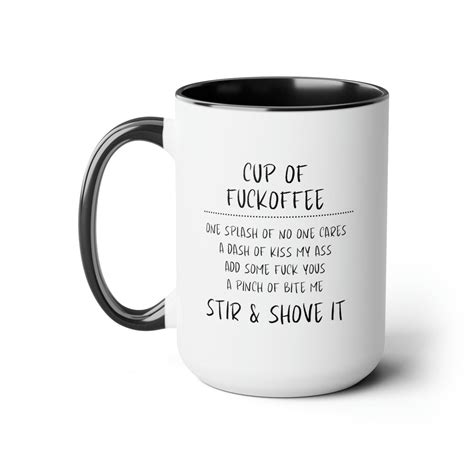 Cup Of Fuckoffee Funny Coffee Mug Inappropriate Coffee Mugs Etsy