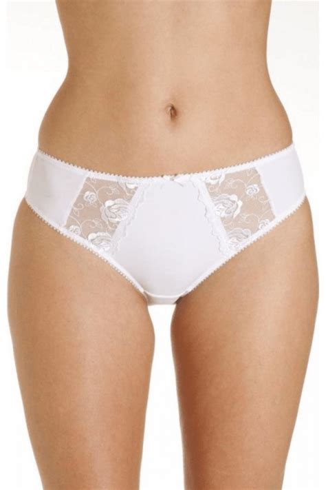 White Lace Embroidered Briefs 3 Pack