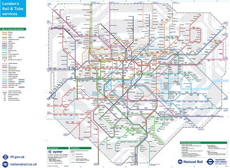 London Rail And Tube Services Map Cambourne Information