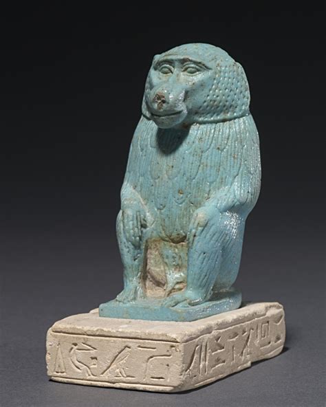 Baboon On A Limestone Base Egypt Late Period 715 332 Bce Dynasty 30 Greco Roman Period 332