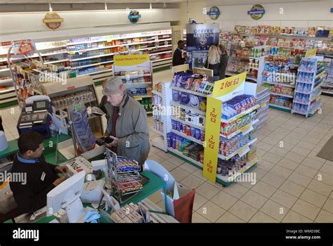 Petrol Station Convenience Store Interior Stock Photo Alamy