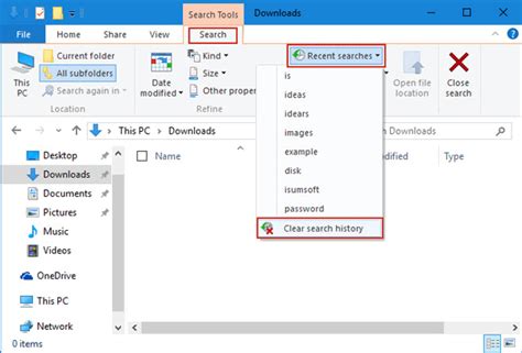 How To Clear Or Disable File Explorer Search History In
