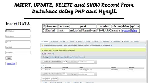 Insert Show Update And Delete In Php Mysql Myprograming